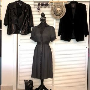 Juicy couture black silk dress size 10